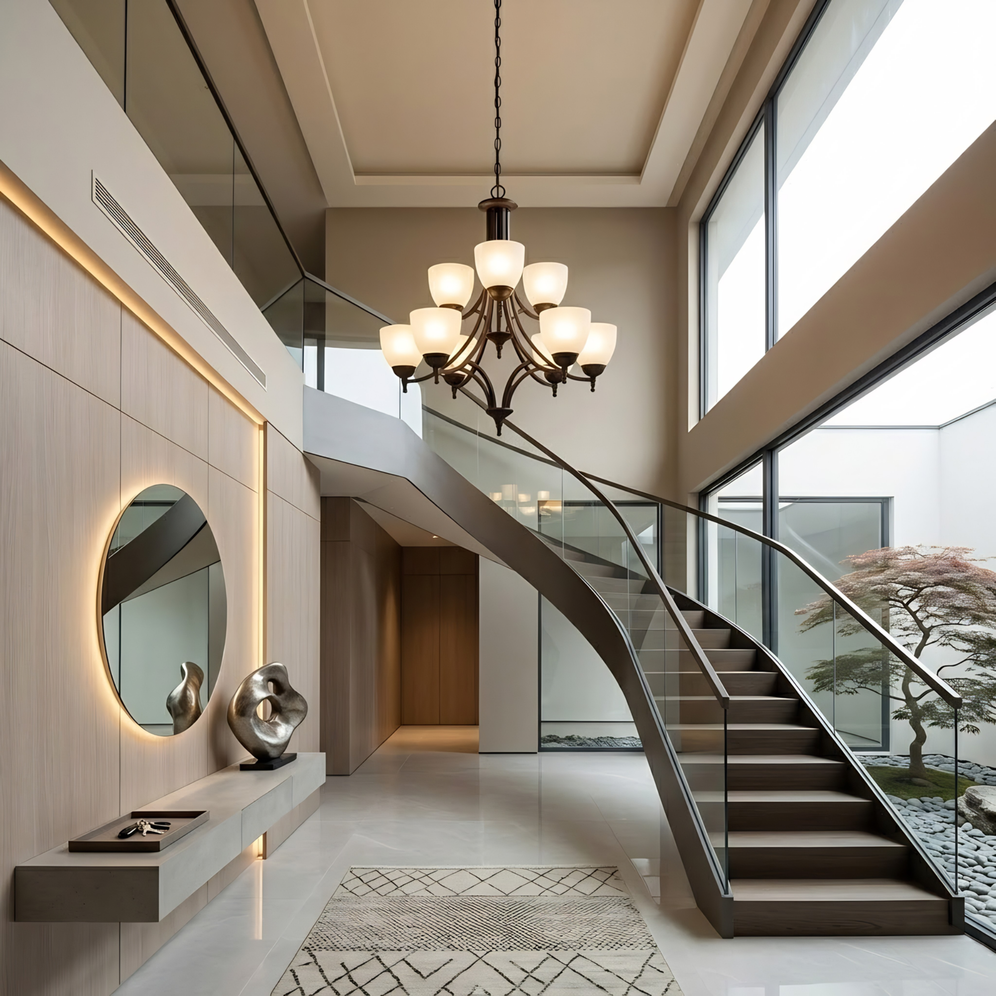 Austin Upgrade 9-Light Chandelier - Contemporary Chandeliers in Rubbed Bronze
