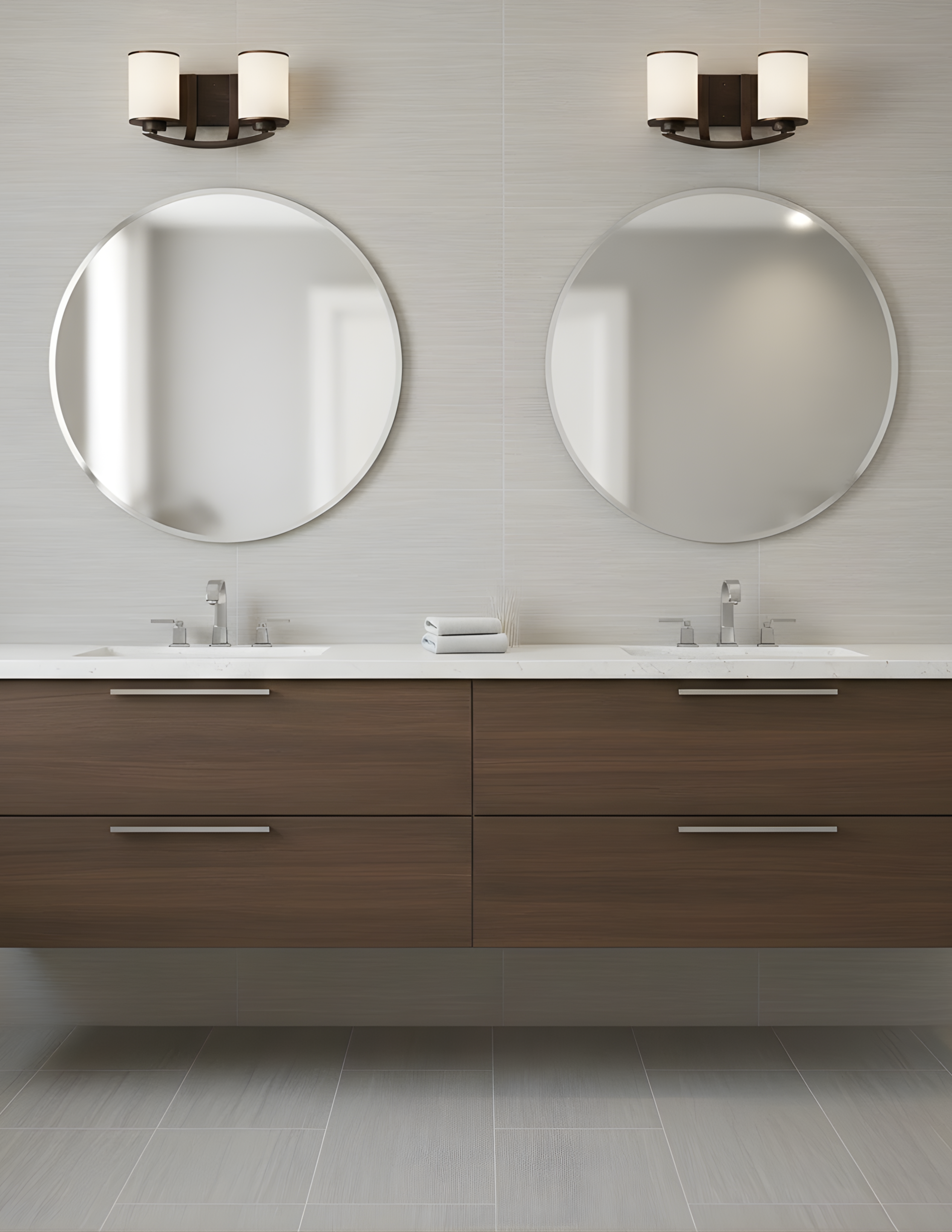 Lexington 2-Light White Glass Vanity - Transitional Vanities in Rubbed Bronze