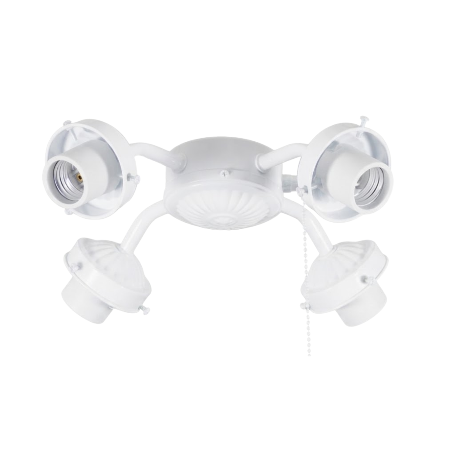 4-Light White Ceiling Fan Light Kit - Architectural-Inspired Accessories