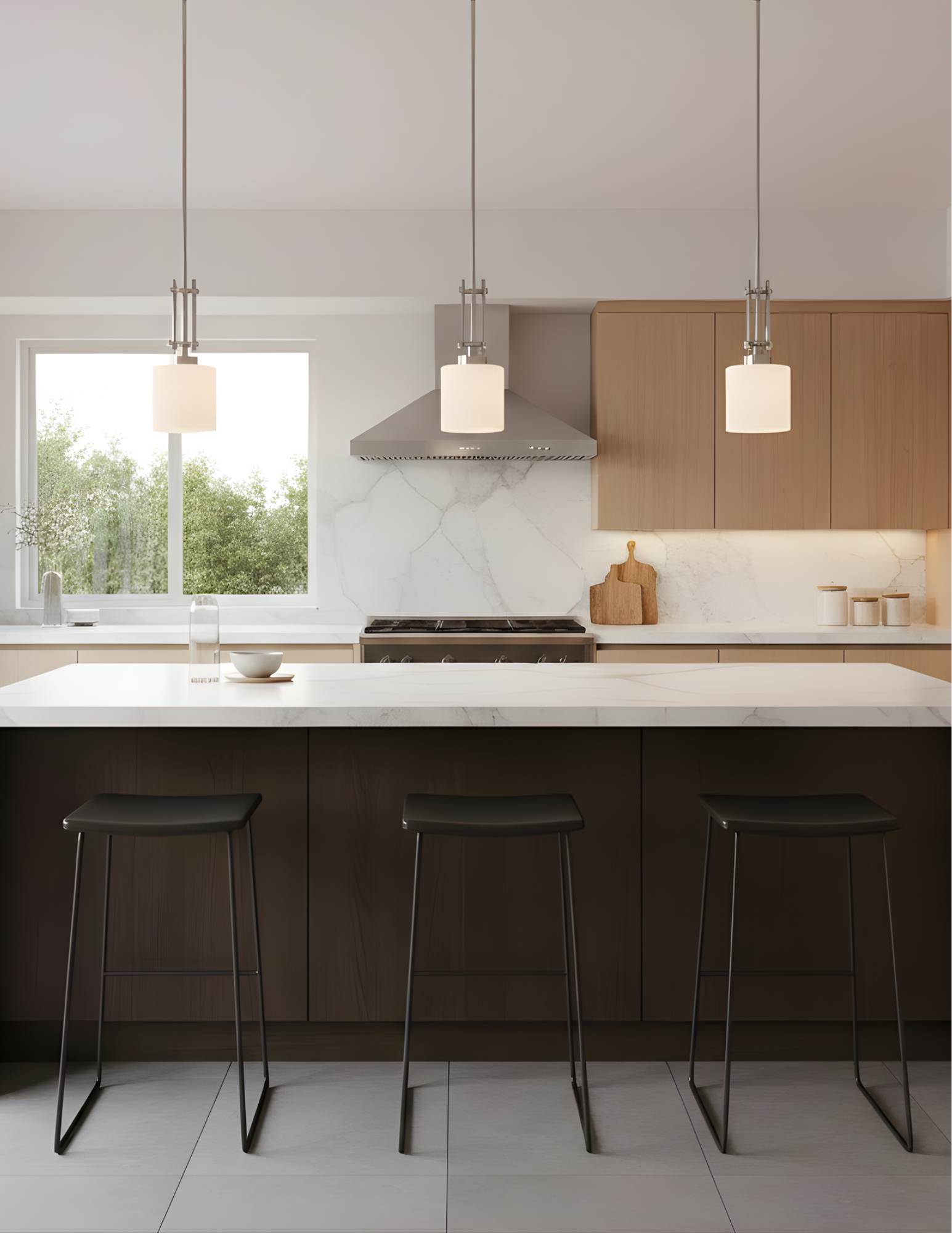 Paris 1-Light Mini Pendant White Cylinder Glass - Contemporary Pendants in Brushed Nickel