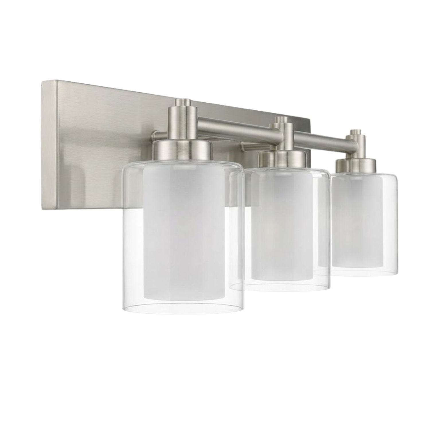 Sonora 3-Light Vanity Clear & White Glass - Functional Vanities