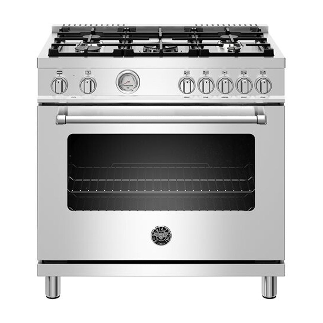 Bertazzoni 36" Stainless Steel Dual Fuel Range, 5 Burners, Electric Oven [LOCAL PICKUP ONLY]