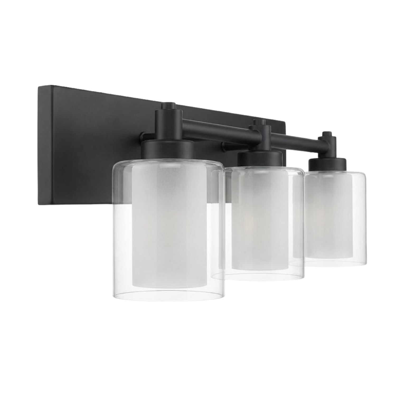 Sonora 3-Light Vanity Clear & White Glass - Functional Vanities