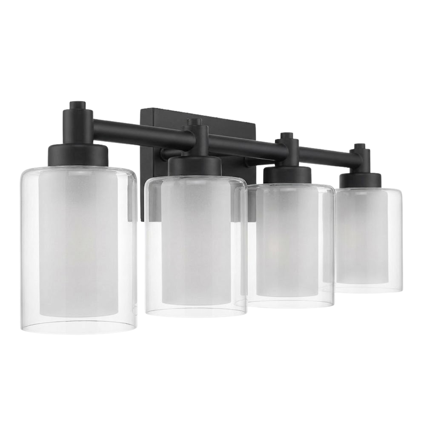 Sonora 4-Light Vanity - Clear & White Glass - Decorative Vanities