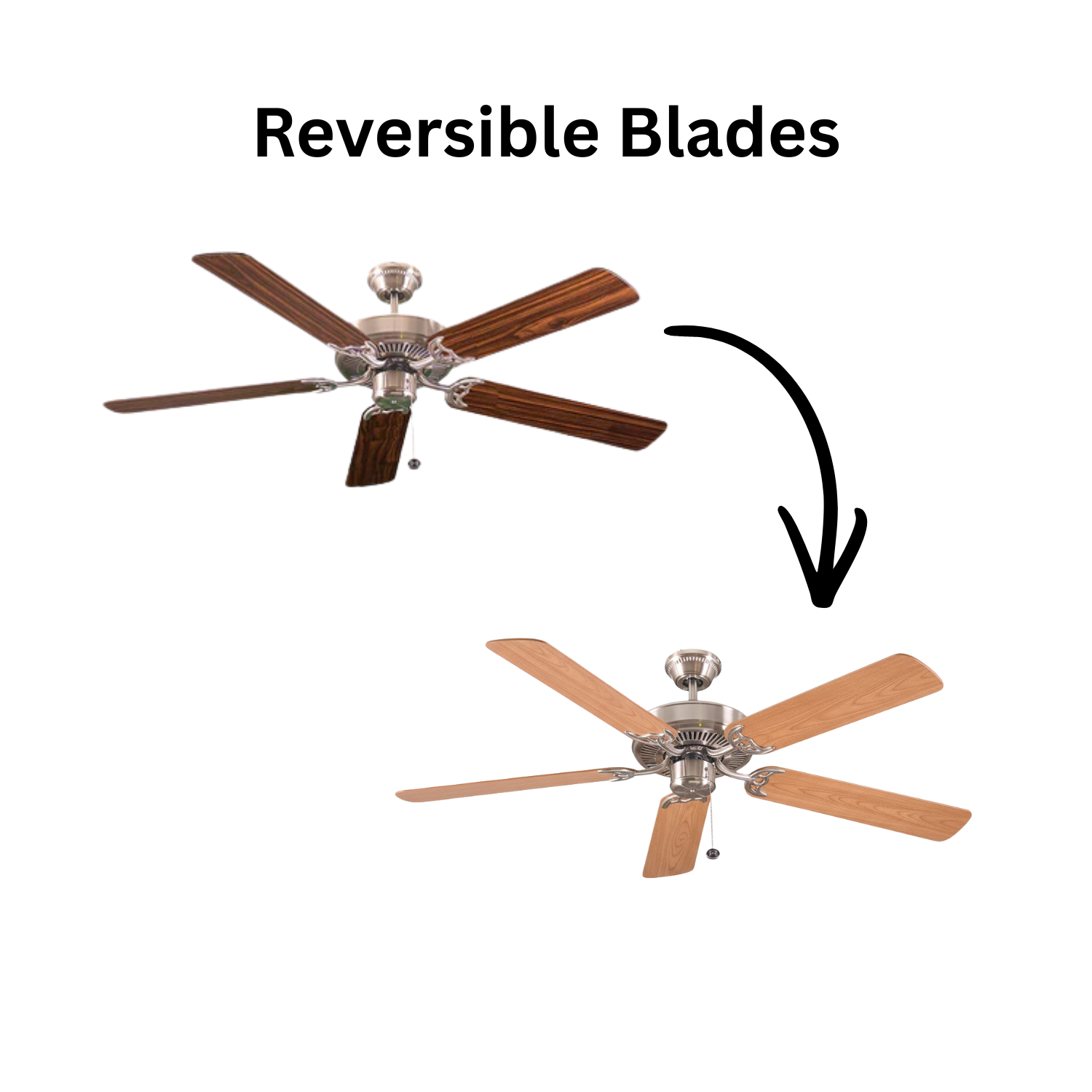 52" 5-Blade Fan MP/WL Blades - Elegant Indoor Fans in Brushed Nickel