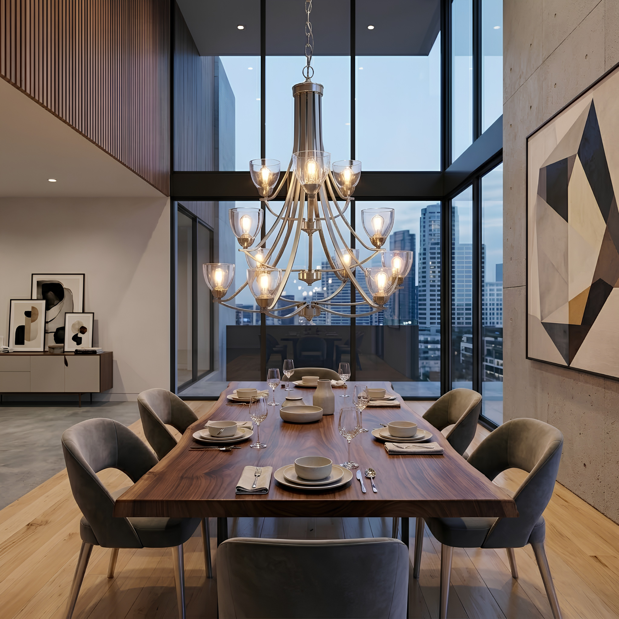 Victoria 12-Light Chandelier Clear Glass - Statement-Making Chandeliers