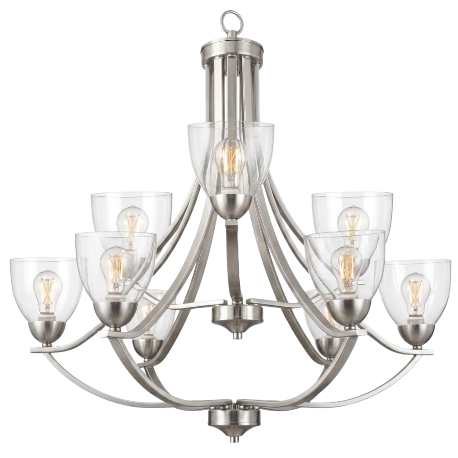 Victoria 9-Light Chandelier Clear Glass - Timeless Chandeliers