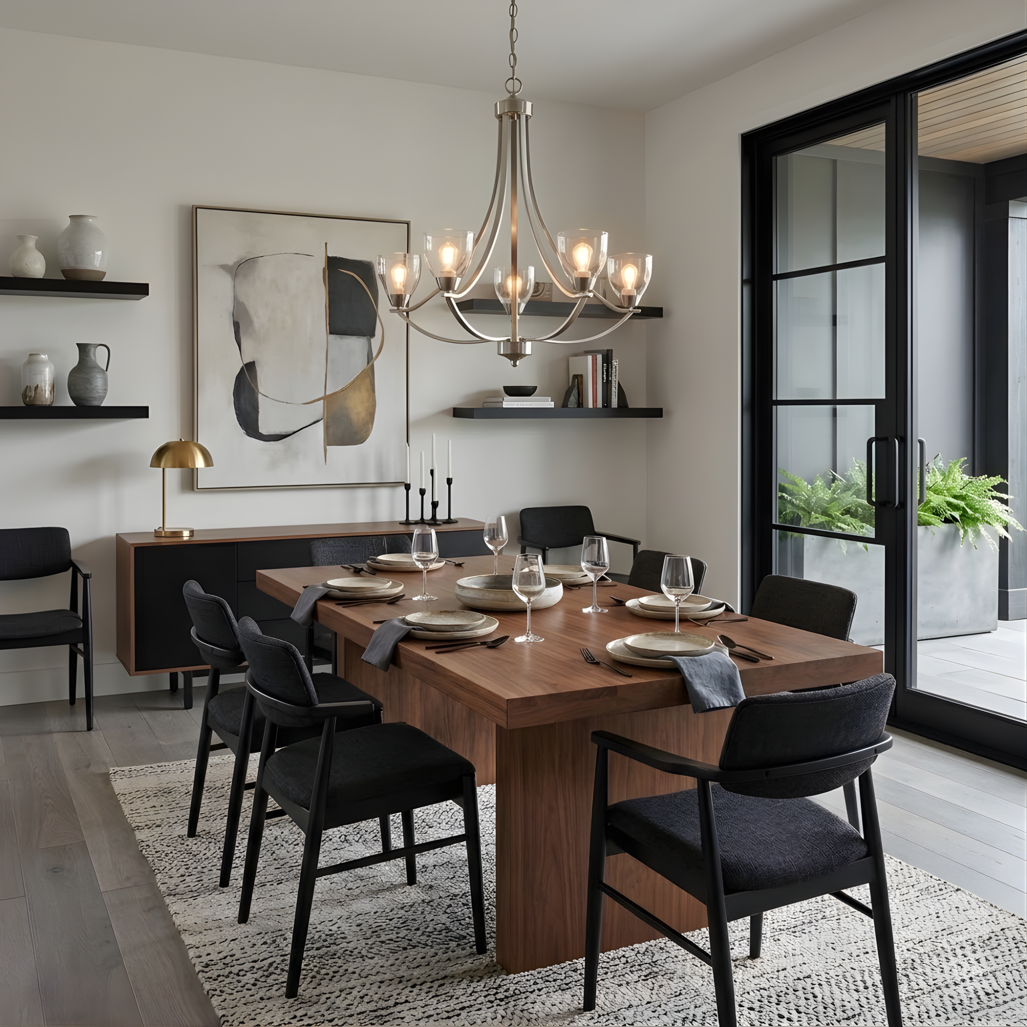 Victoria 5-Light Chandelier Clear Glass - Elegant Chandeliers