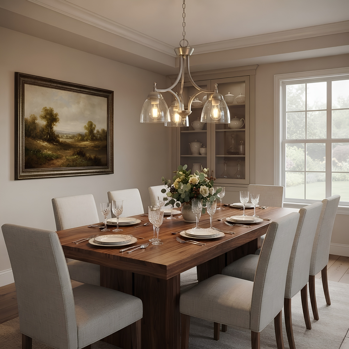 Dallas 3-Light Down Chandelier/Nook-NK - Versatile Chandeliers