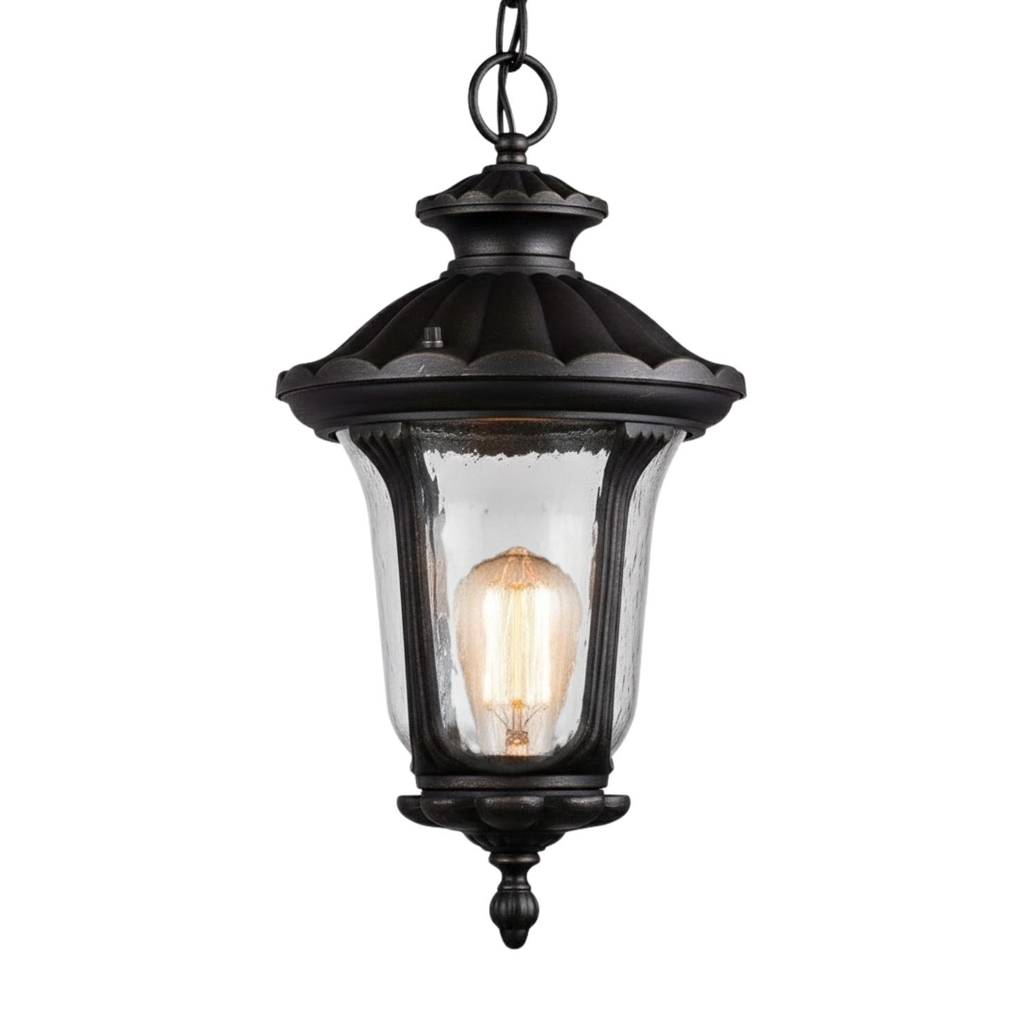 Ilene Hanging Coach Light - Classic Exterior in Matte Black
