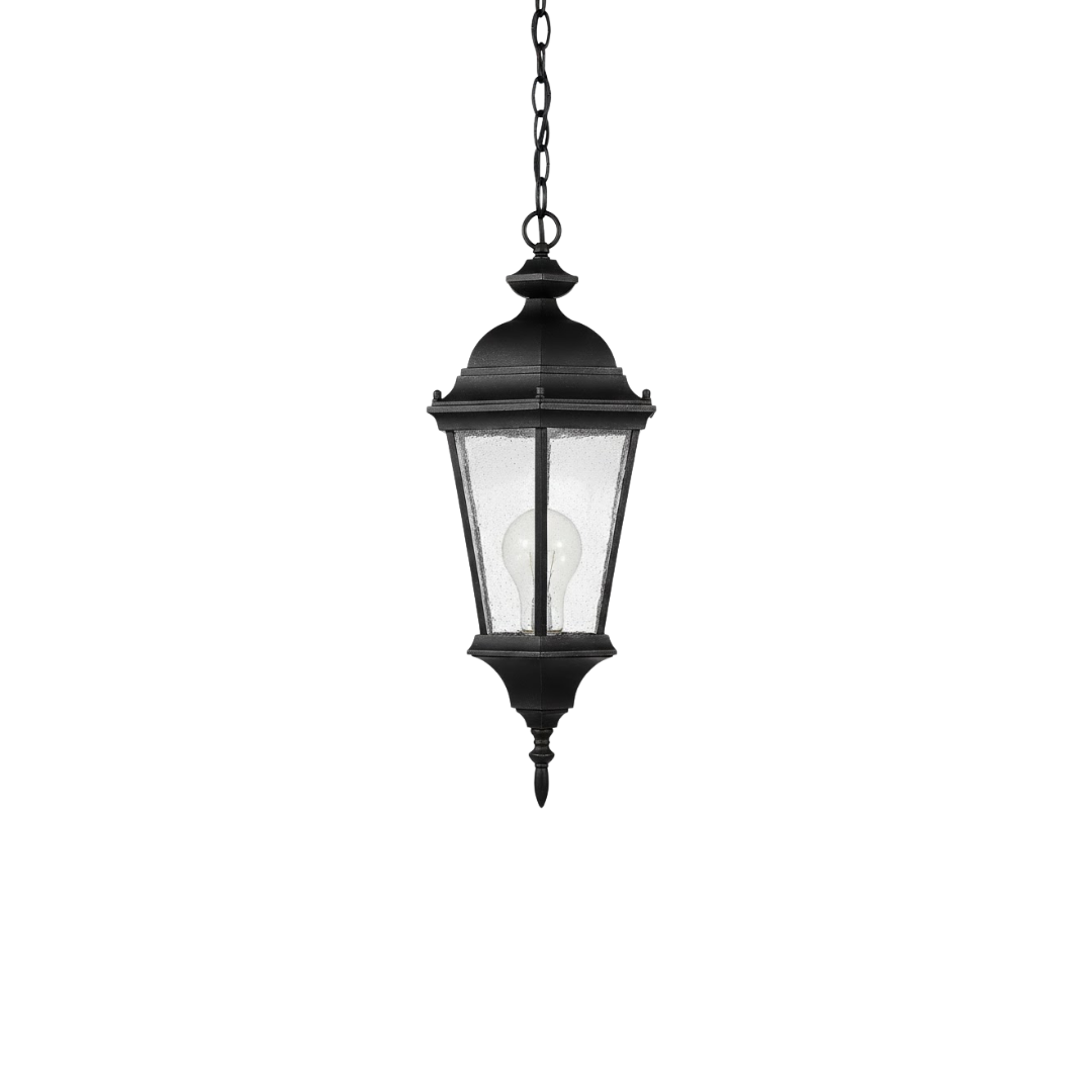 Martin Hanging Coach Light - Clean-Line Exterior in Matte Black