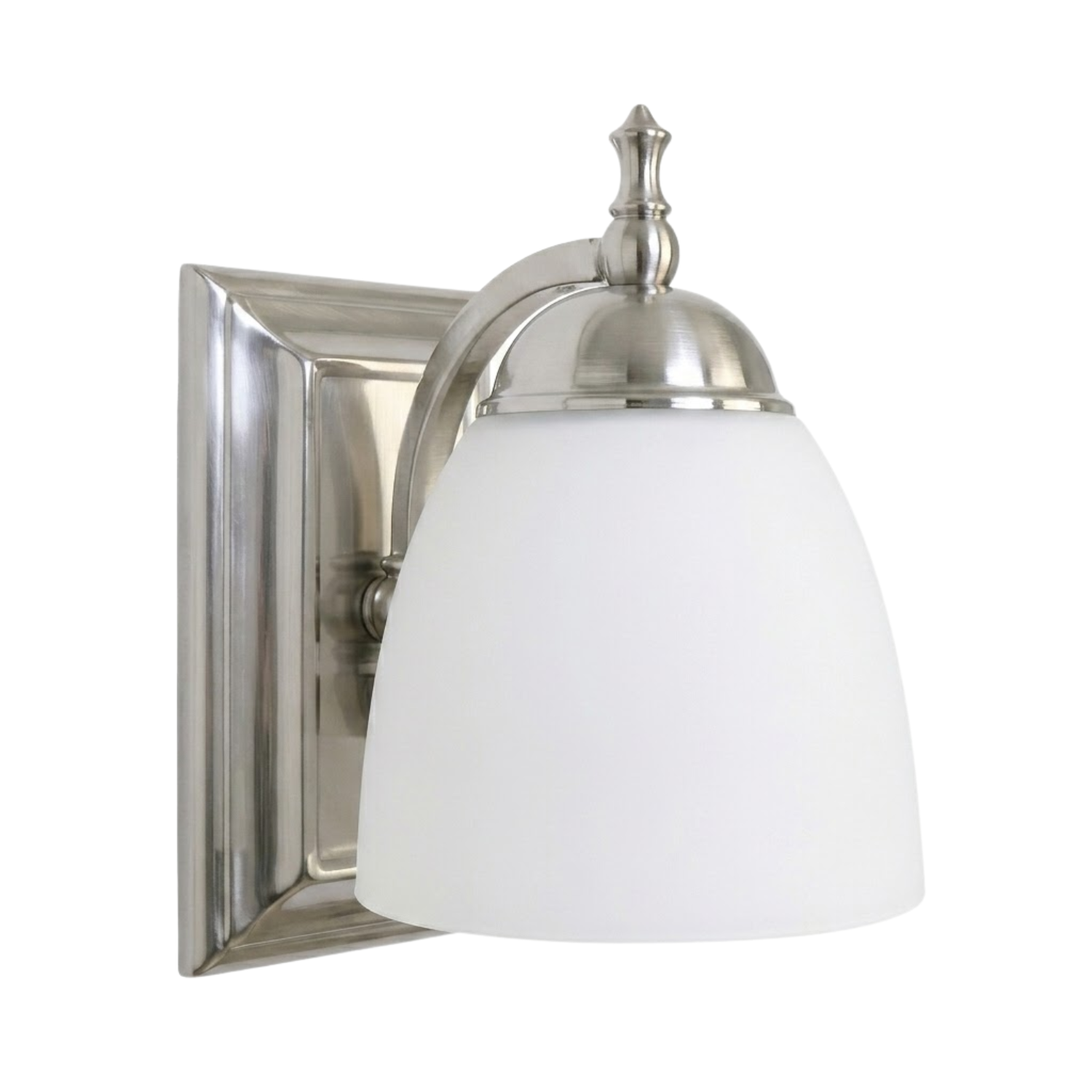 Dallas 1 Light White Vanity/Sconce - Bold Wall Sconces in Brushed Nickel