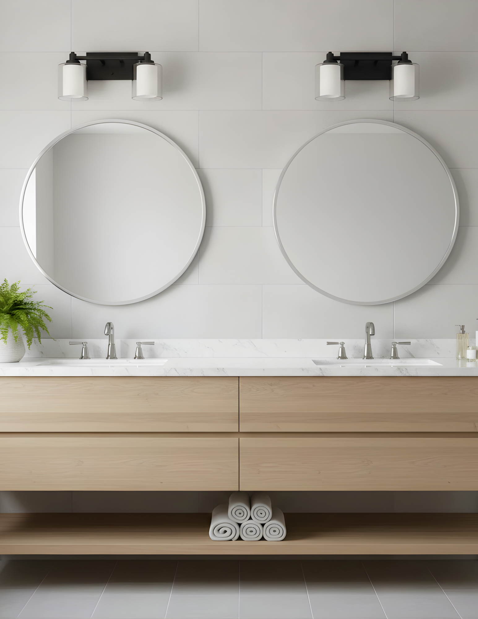 Sonora 2-Light Vanity Clear & White Glass - Bold Vanities