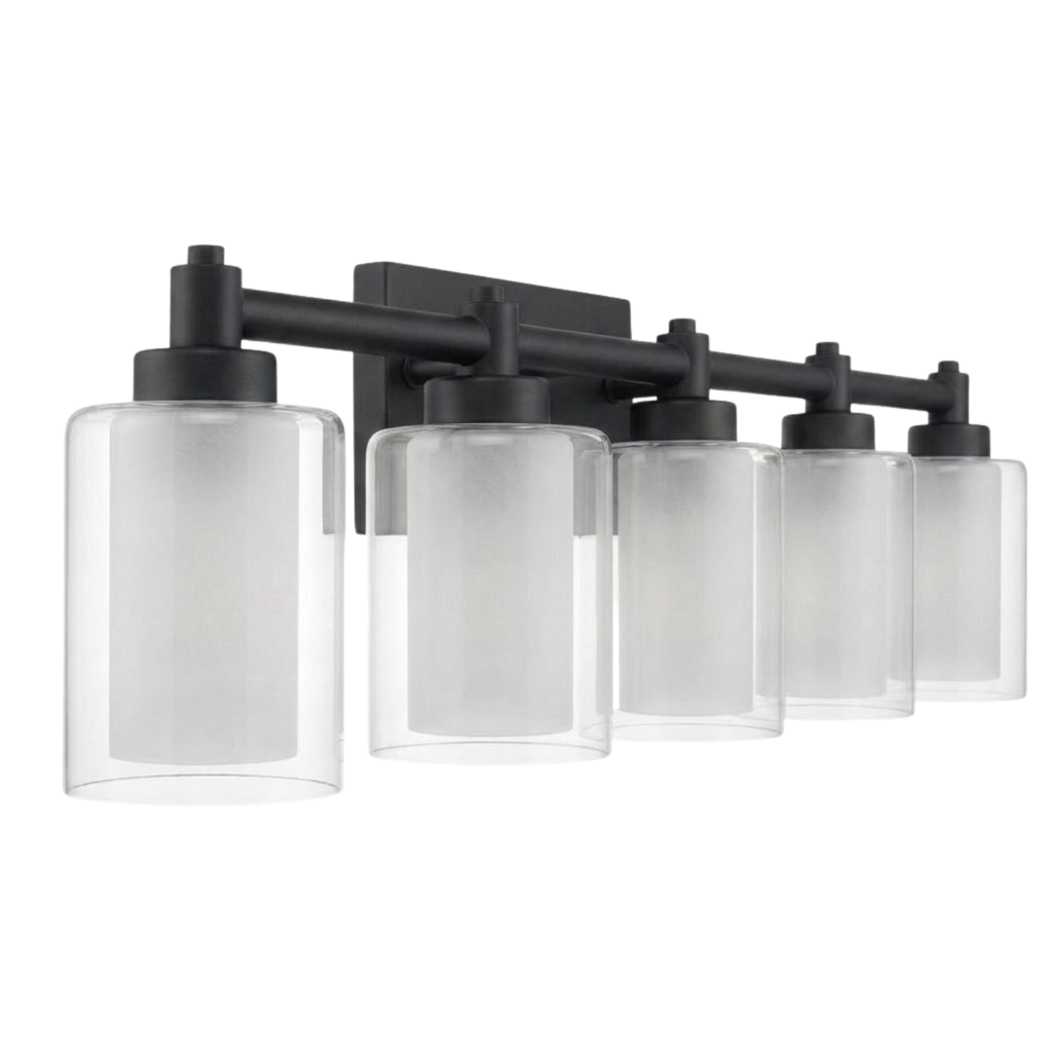 Sonora 5-Light Vanity Clear & White Glass - Transitional Vanities