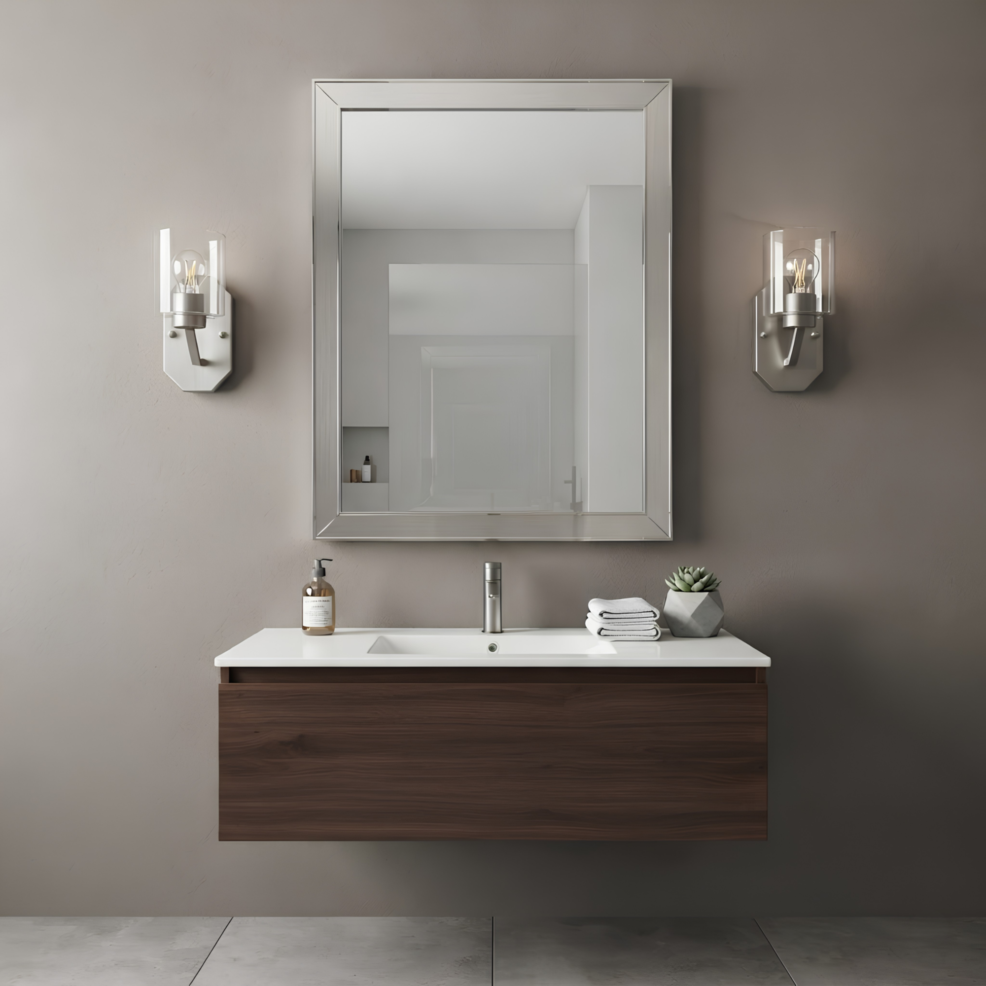 Paris 1-Light Vanity/Sconce Clear Cylinder Glass - Sleek Wall Sconces
