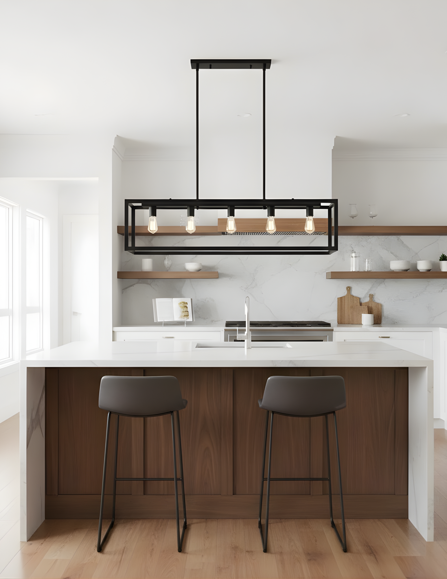 42" Square Cage Island Pendant - Decorative Pendants