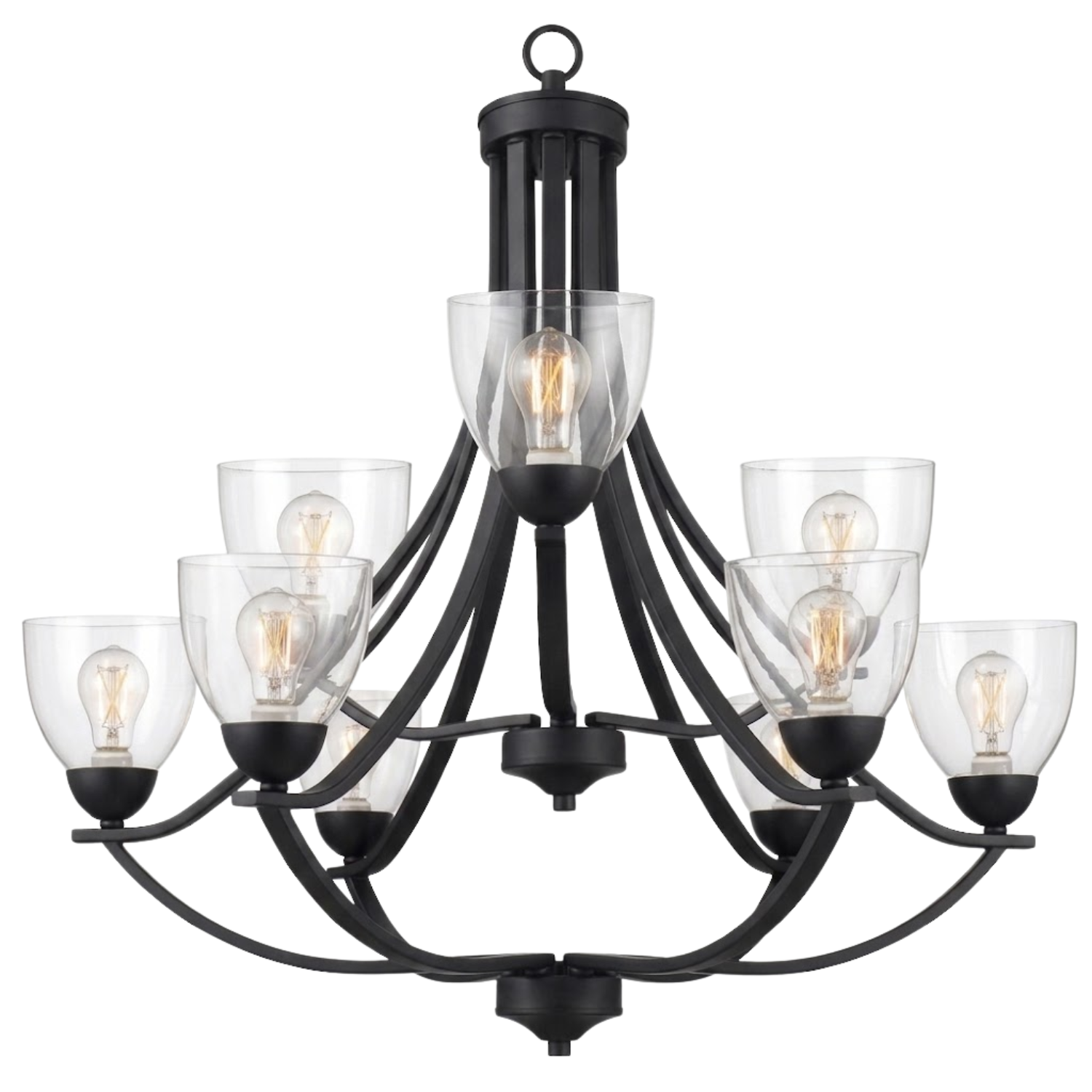 Victoria 9-Light Chandelier Clear Glass - Timeless Chandeliers