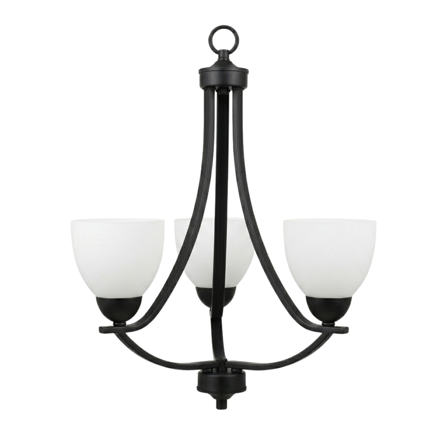 Victoria 3-Light Chandelier White Glass - Refined Chandeliers
