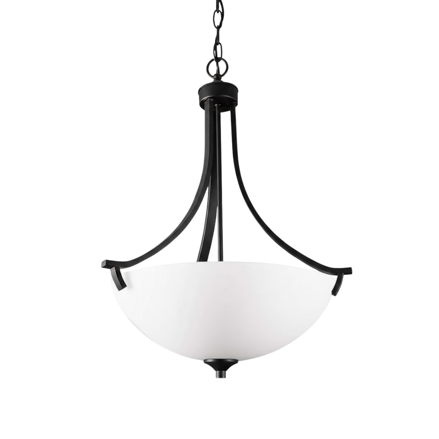 Victoria 3-Light Entry - White Glass - Clean-Line Pendants
