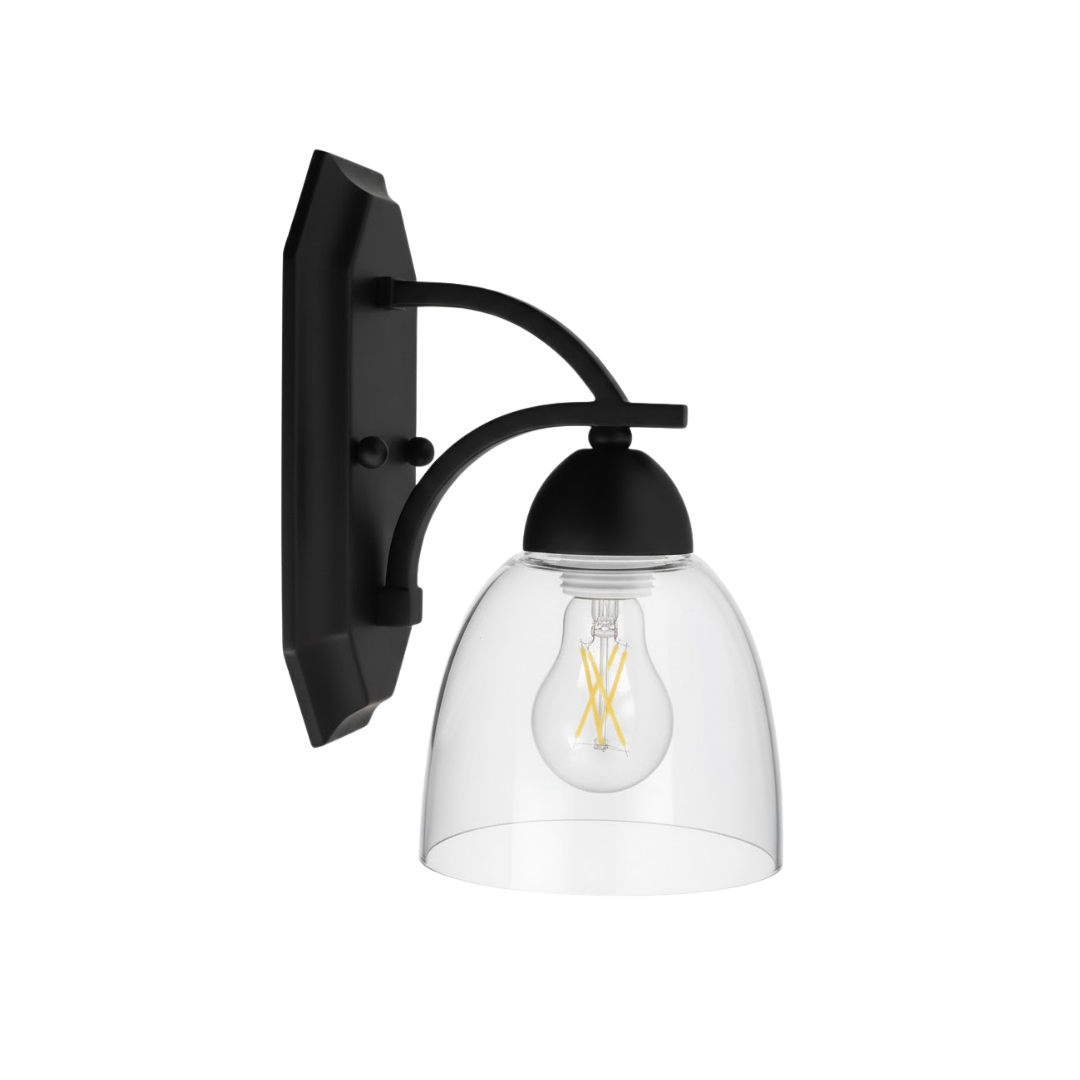 Victoria 1-Light Wall Sconce Clear Glass - Functional Wall Sconces