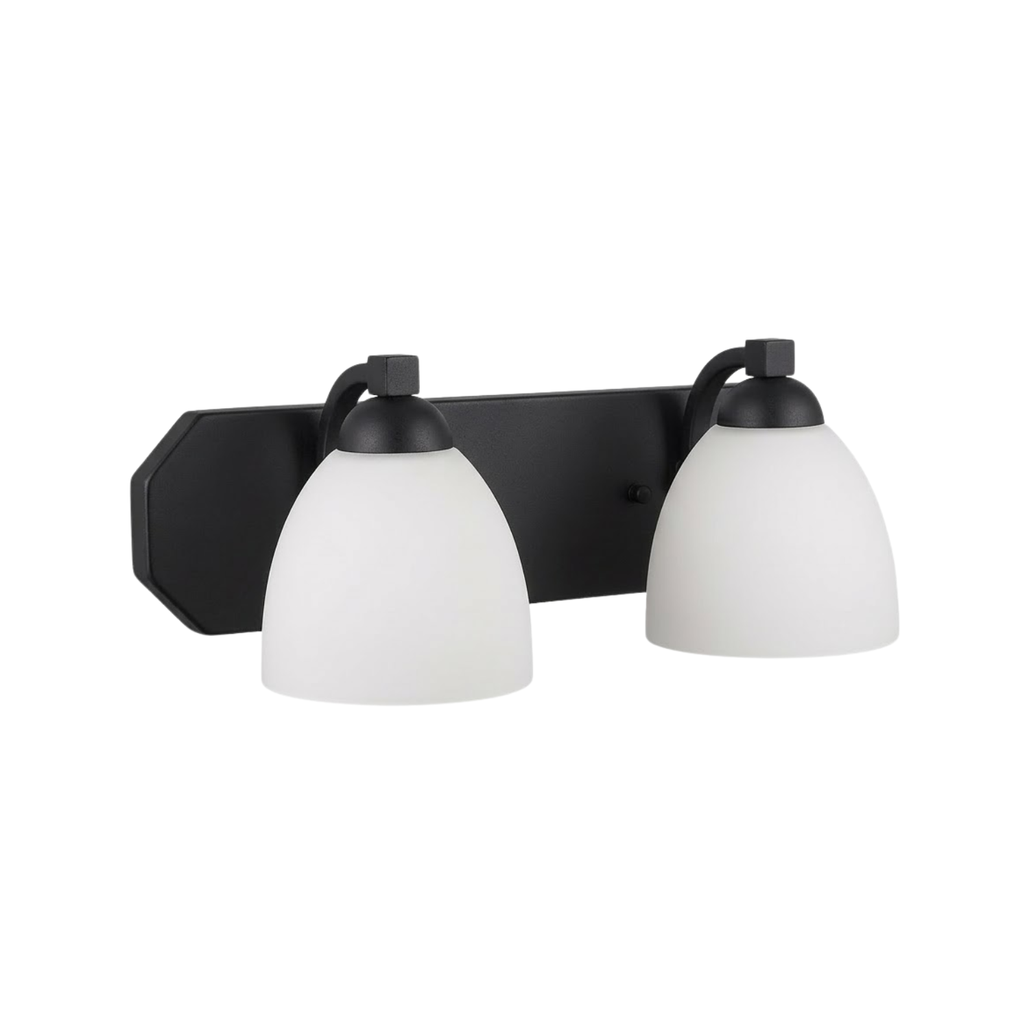 2-Light Contemporary Vanity White Glass - Contemporary Vanities
