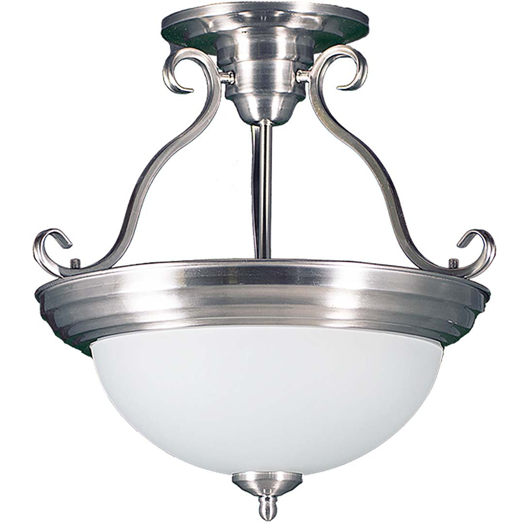 Houston Semi Flush Entry Fixture - Bold Ceiling Mounts in Brushed Nickel