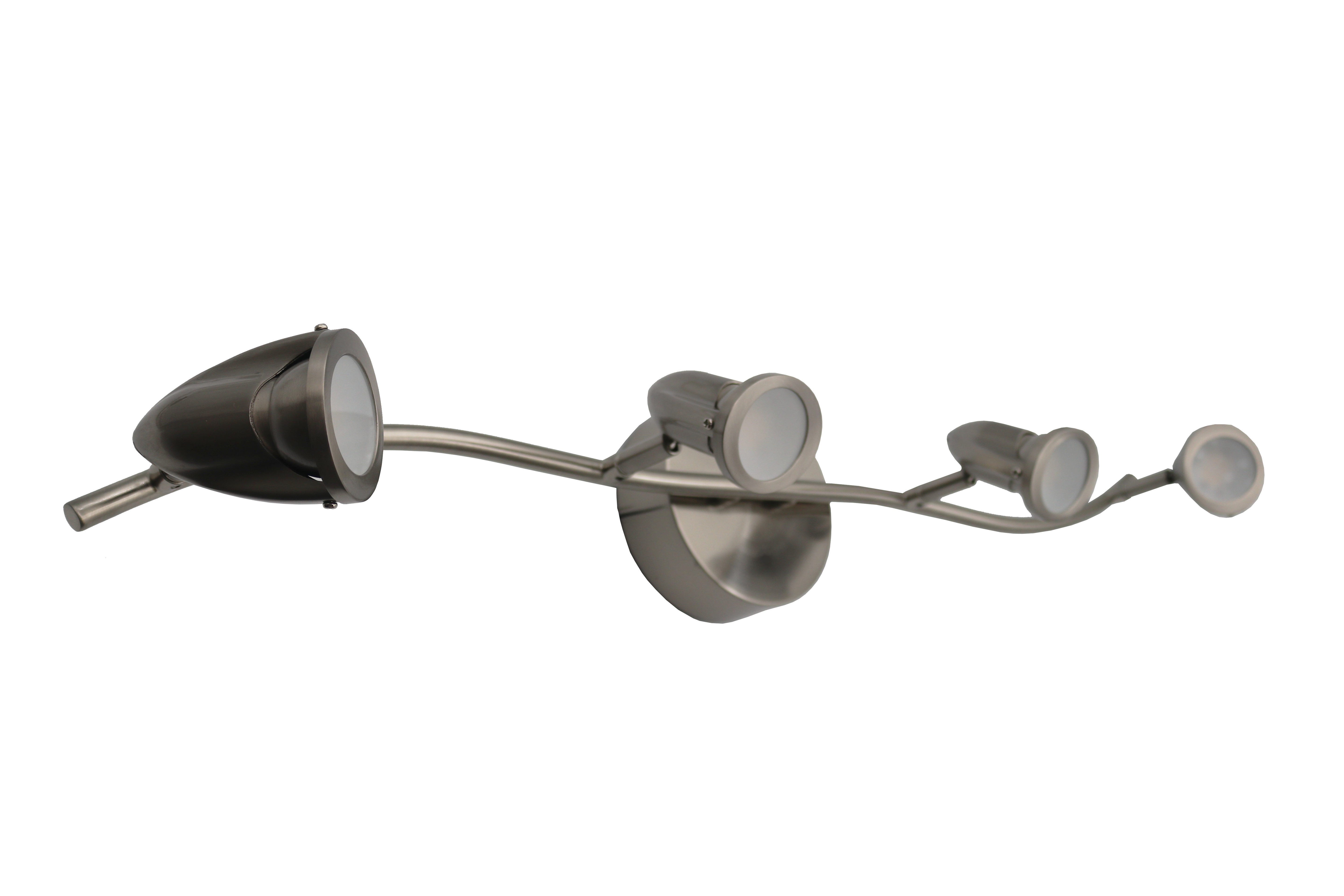 LED 4-Light LED Curved Track 20W 3000K - Contemporary Track Lights in Brushed Nickel