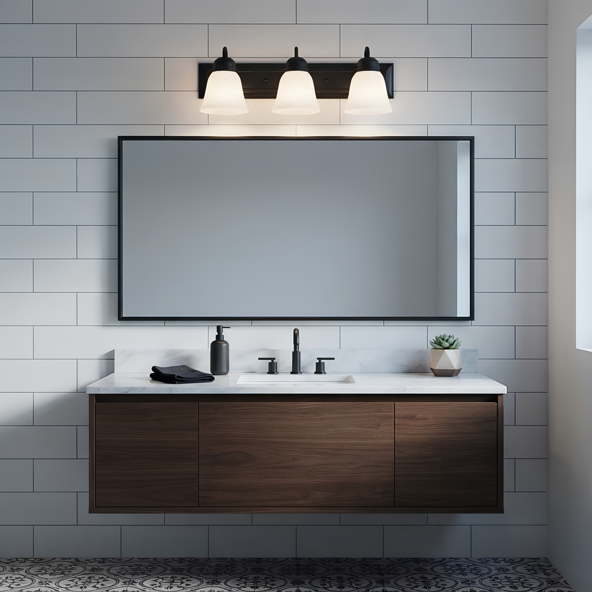 Zora 3-Light 24" Square Back Vanity - Clean-Line Vanities