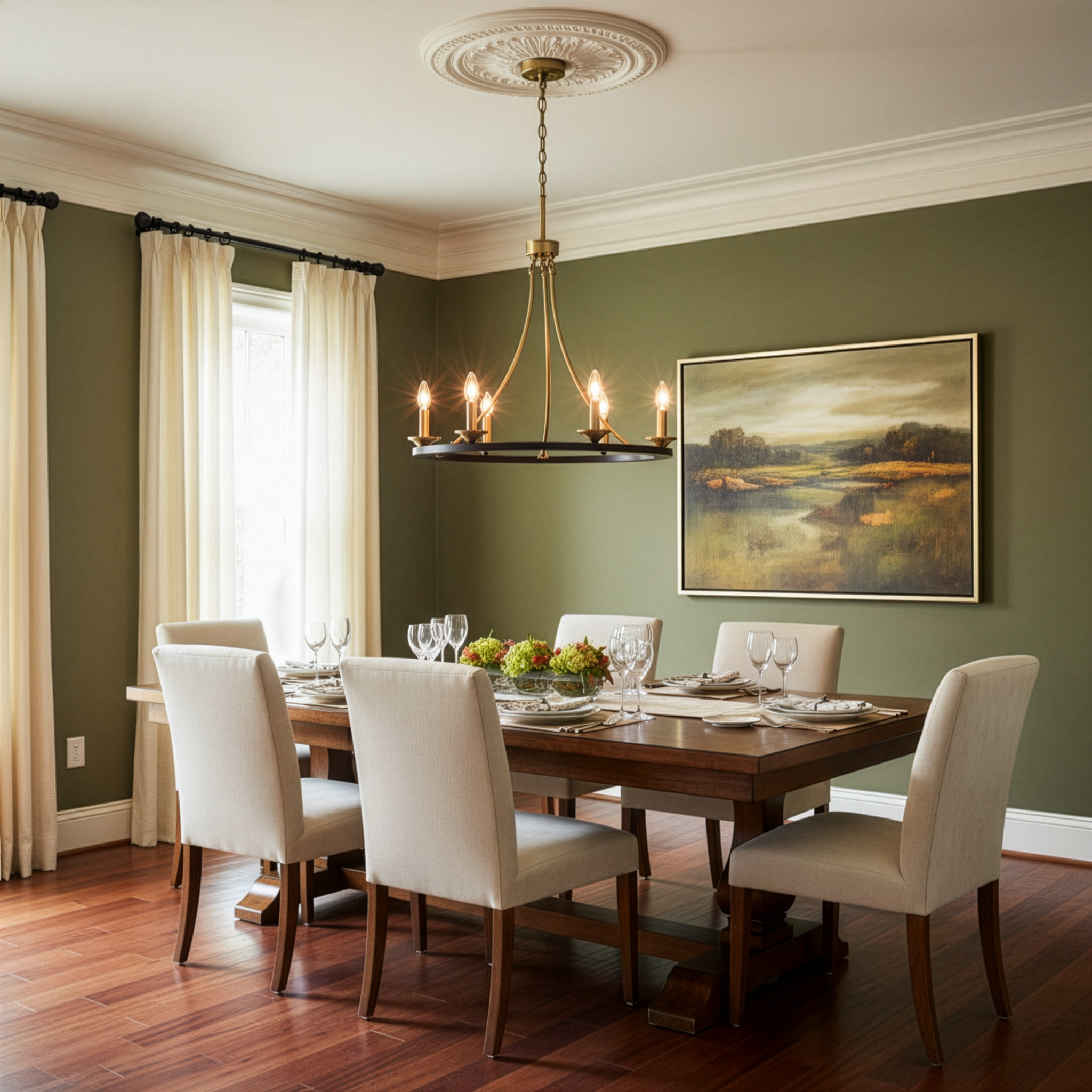 Trento 6-Light Ring Chandelier/CG E12 - Elegant Chandeliers in Matte Black