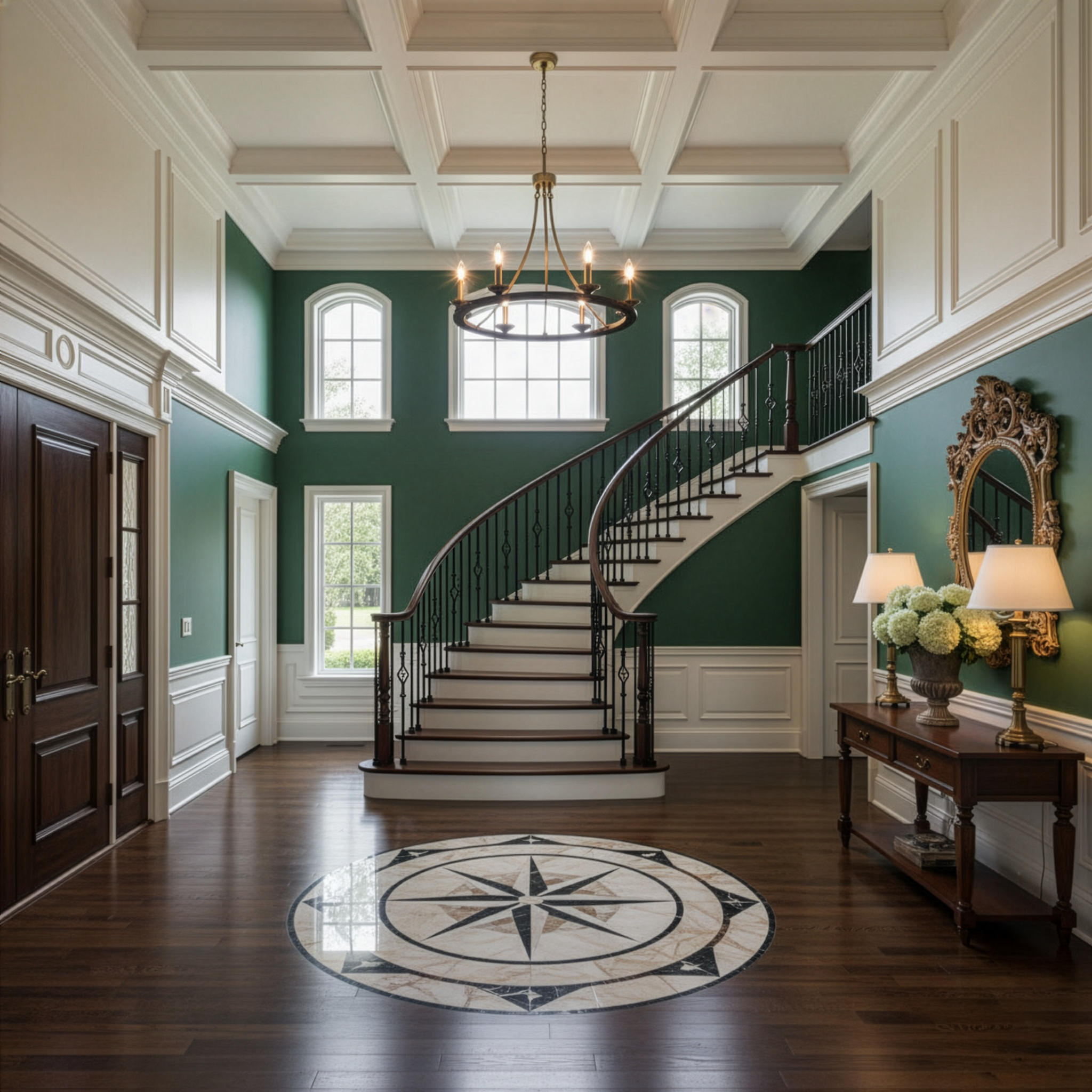 Trento 6-Light Ring Chandelier/CG E12 - Elegant Chandeliers in Matte Black