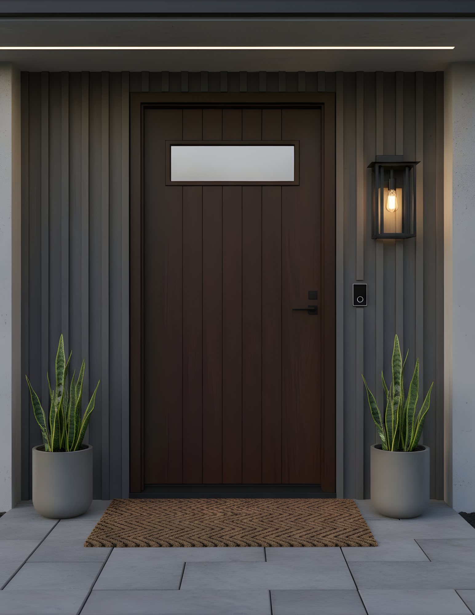 Mare Medium Coach Light - Matte Black - Clear Glass - Functional Exterior