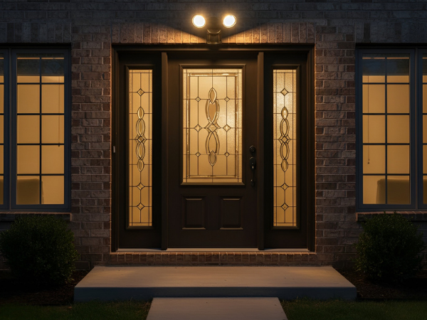 LED-Double Flood-Matte Black (includes Motion Sensor) 20W 3000K - Elegant Flood Lights