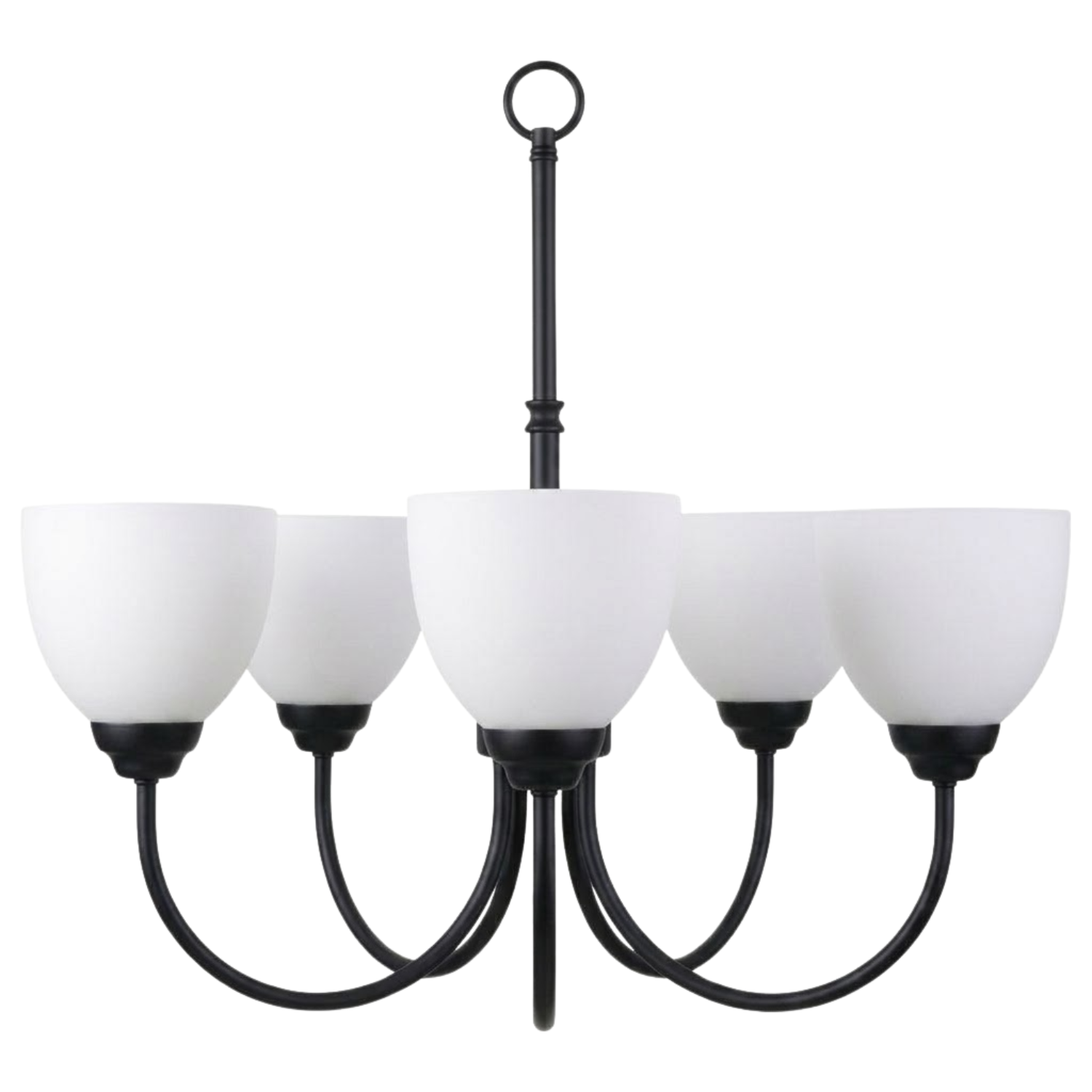Laredo 5-Light Chandelier - White Glass - Eye-Catching Chandeliers