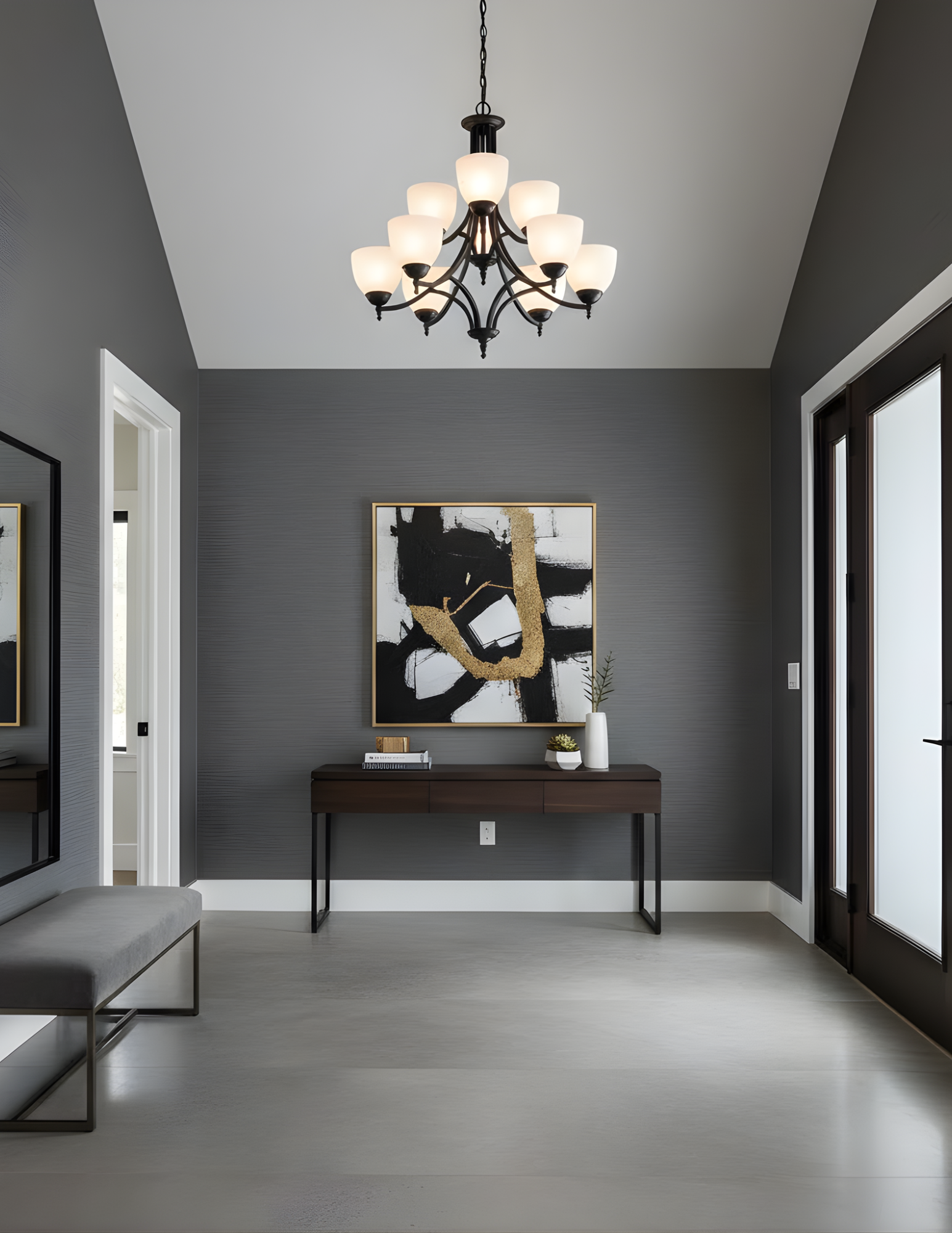 Fort Worth Upgrade 9-Light Chandelier - Chic Chandeliers in Matte Black