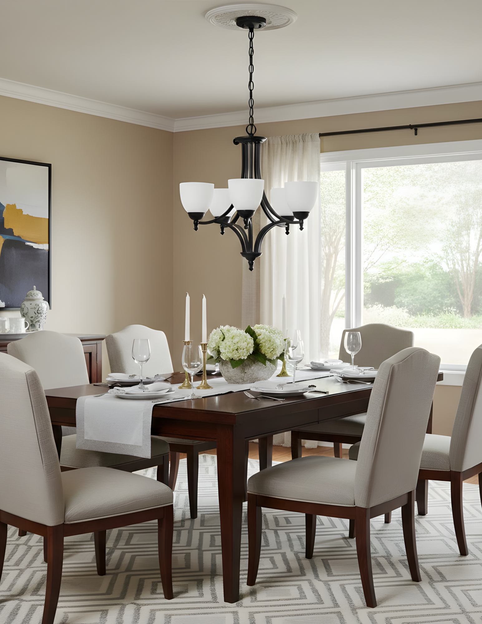 Fort Worth Upgrade 5-Light Chandelier - Stylish Chandeliers in Matte Black