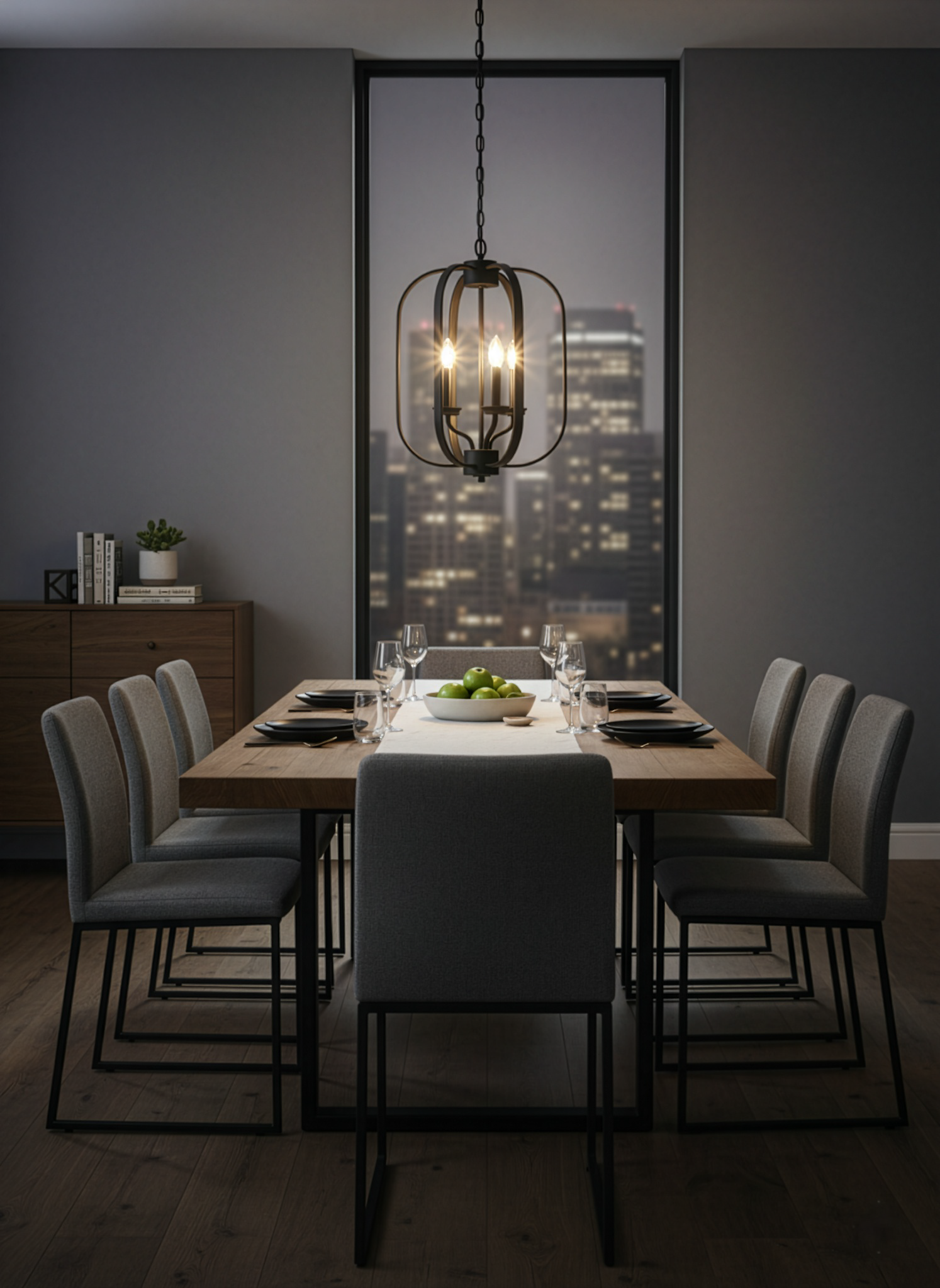 Victoria Series 3-Light Small Entry Cage - High-Design Pendants