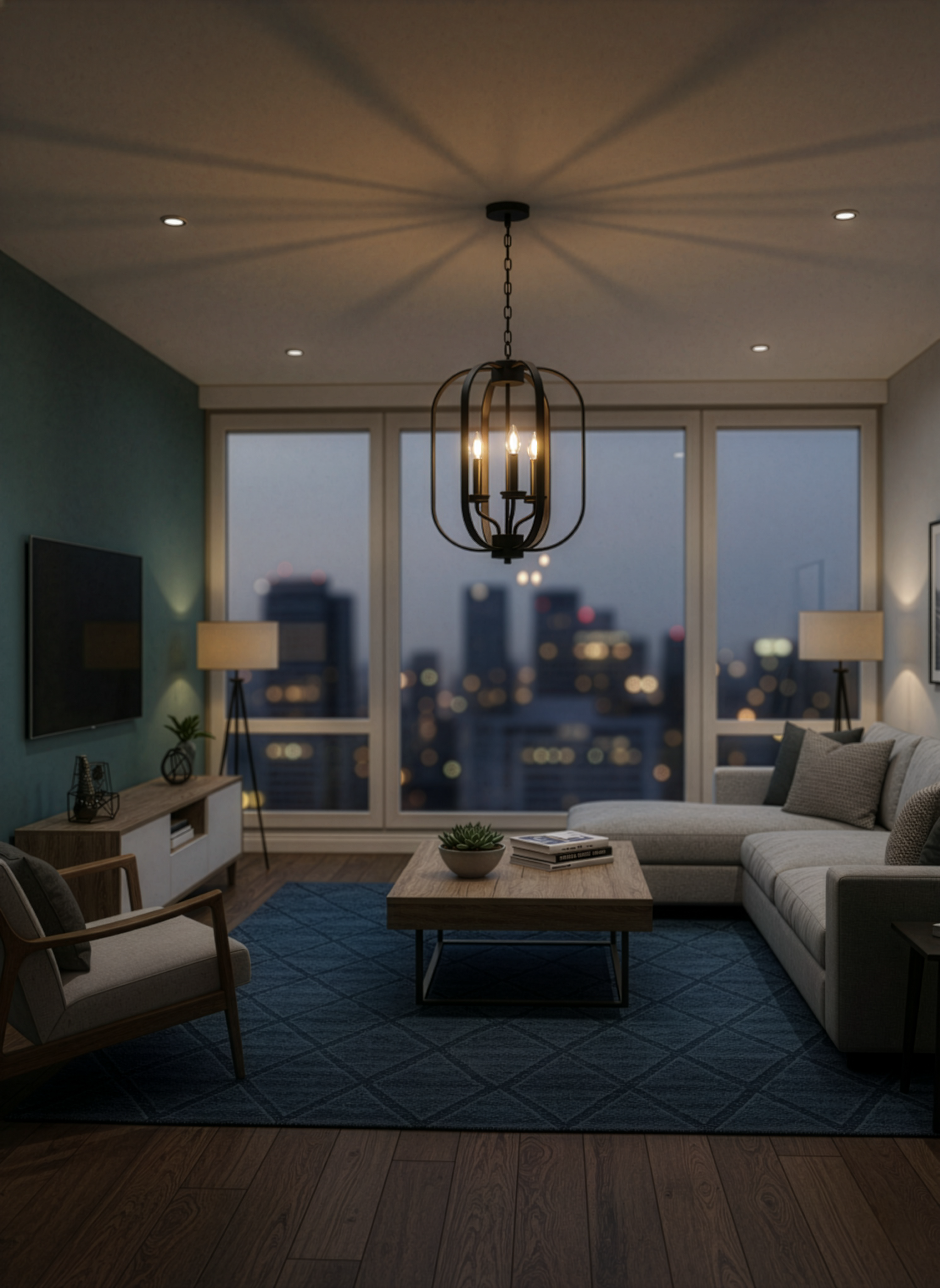 Victoria Series 3-Light Small Entry Cage - High-Design Pendants