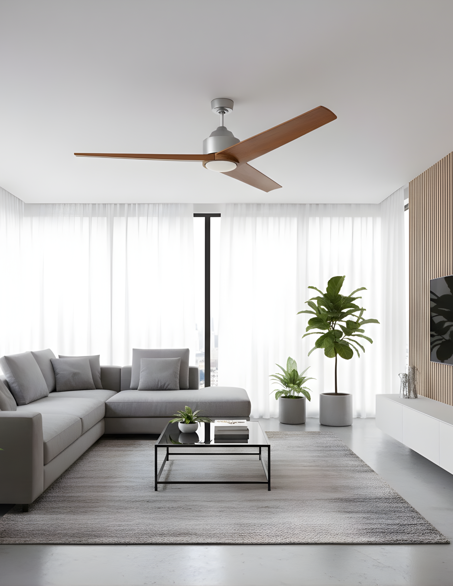 Monica 3-Blade 56" NK Fan WL Blades 20W LED 3K