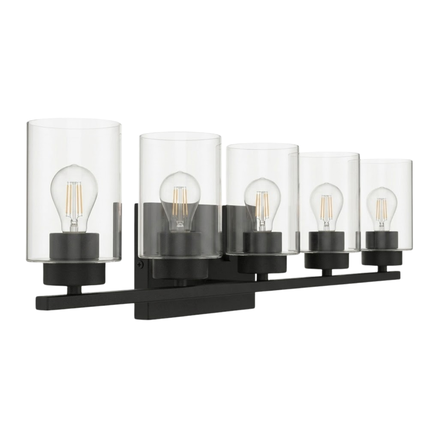 5-Light Clear Glass Vanity - Transitional Vanities