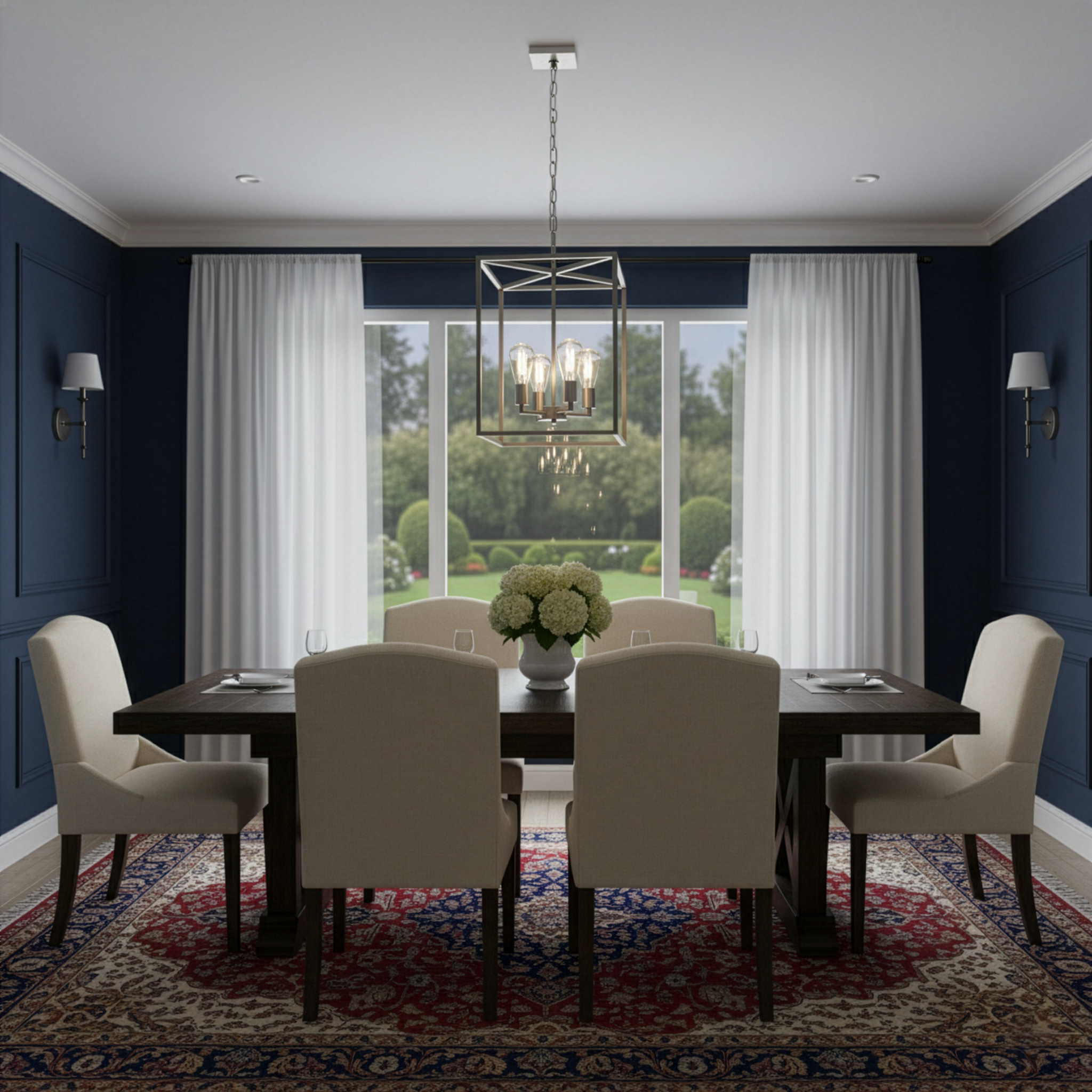 Rosslyn 4-Light Entry -NK ALL BRUSHED NICKEL - Eye-Catching Pendants