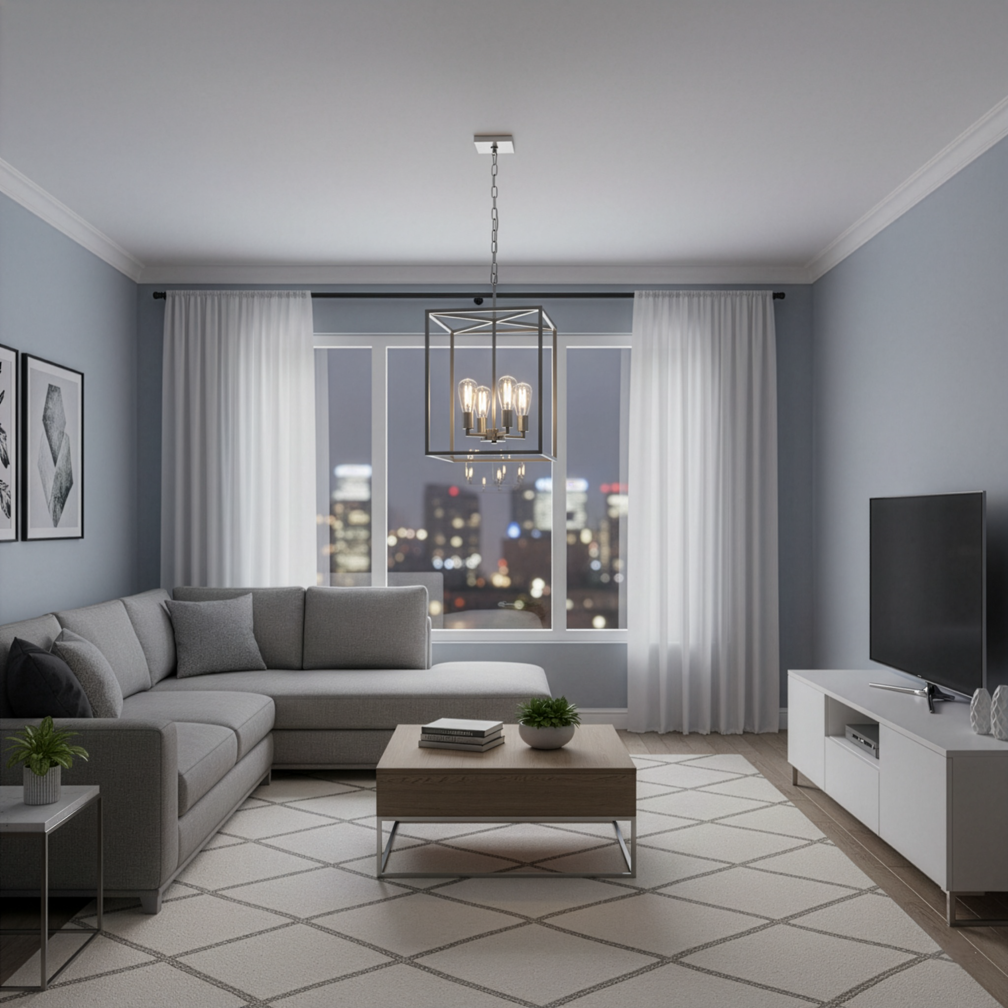 Rosslyn 4-Light Entry -NK ALL BRUSHED NICKEL - Eye-Catching Pendants