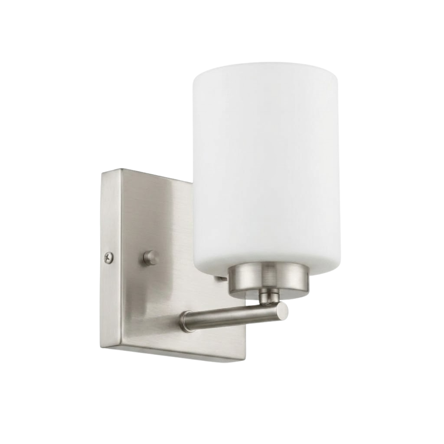 1-Light White Glass Sconce - Classic Vanities