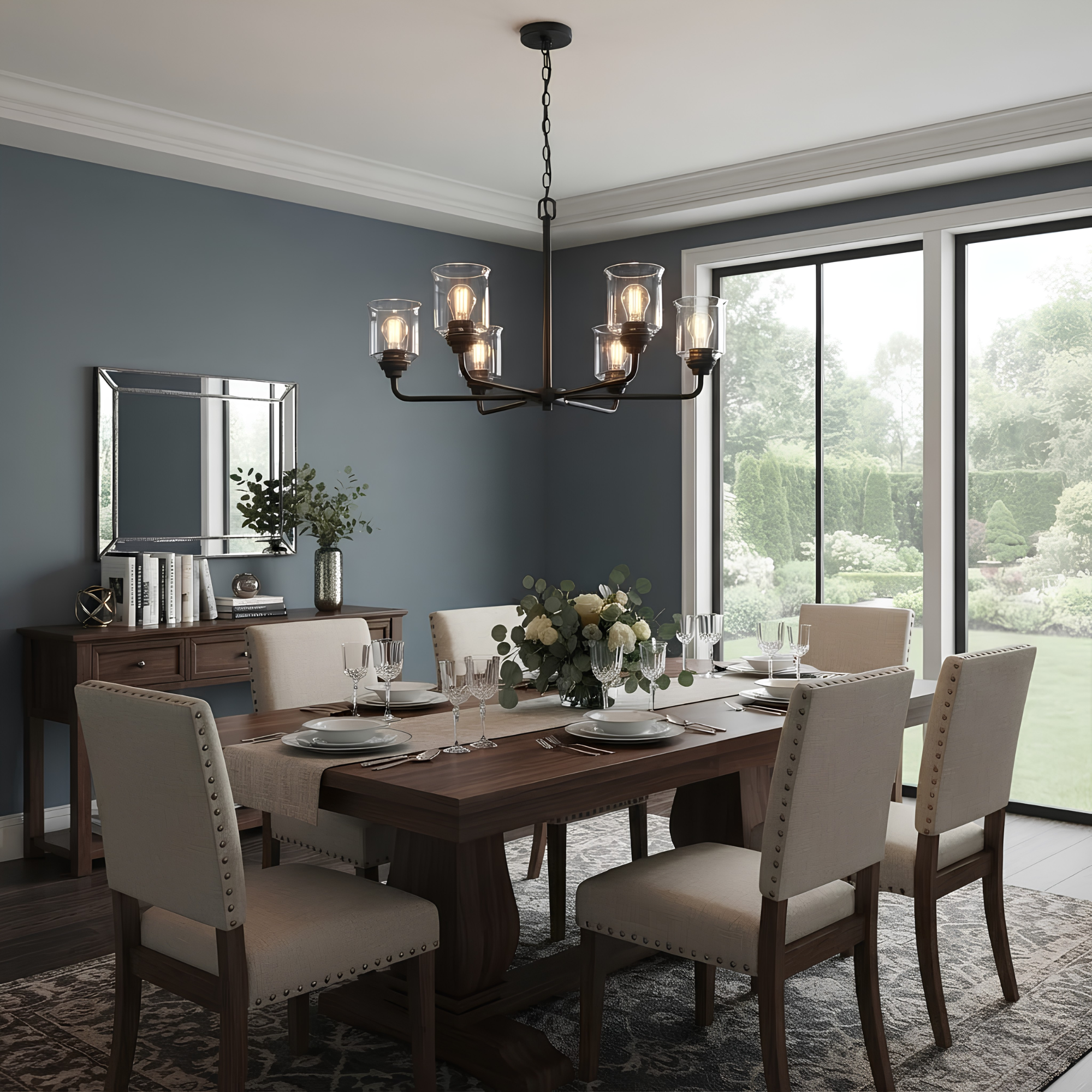 Acheron 6-Light Clear Glass Chandelier - Versatile Chandeliers