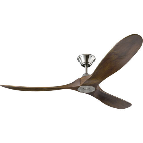 Monte Carlo Maverick 60″ Ceiling Fan – Brushed Steel with Dark Walnut Blades
