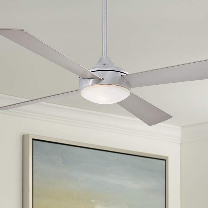 MinkaAire Aluma 52″ Ceiling Fan — Brushed Aluminum, Integrated LED & Wall Control