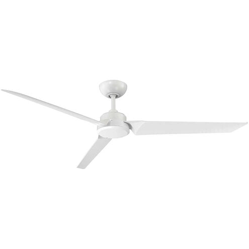 Modern Forms Roboto 62″ Smart Ceiling Fan — Matte White, 3 Blades, Wet‑Rated
