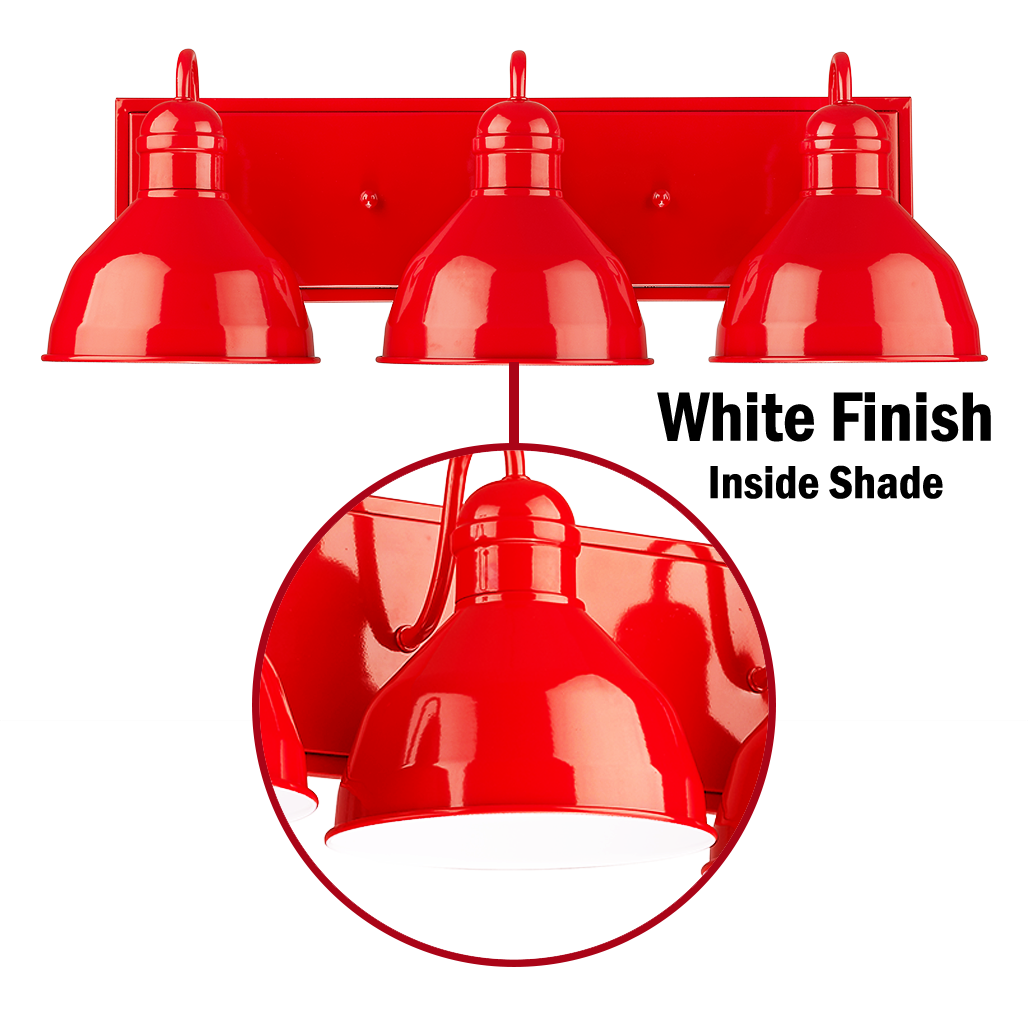 Vivio Gia 3-Light Vanity - Glossy Red