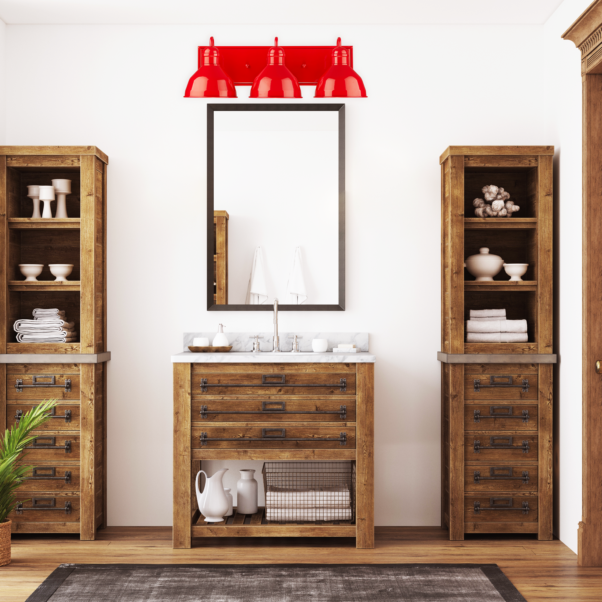 Vivio Gia 3-Light Vanity - Glossy Red