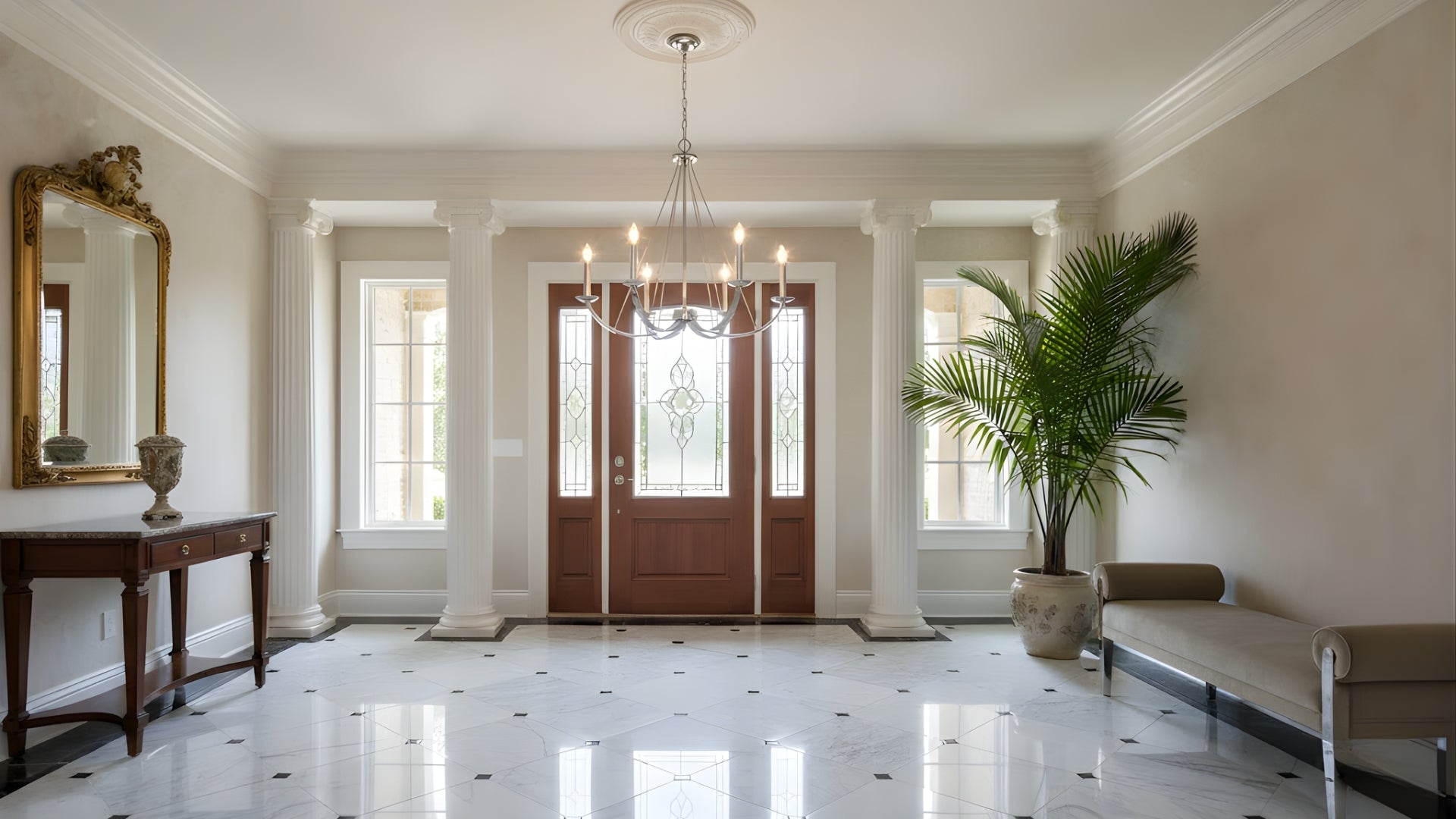 Kaila 6-Light Chandelier - Polished Nickel - Bold Chandeliers