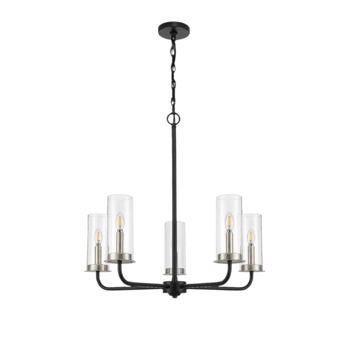5-Light Aura Two-Toned Chandelier - Sophisticated Chandeliers
